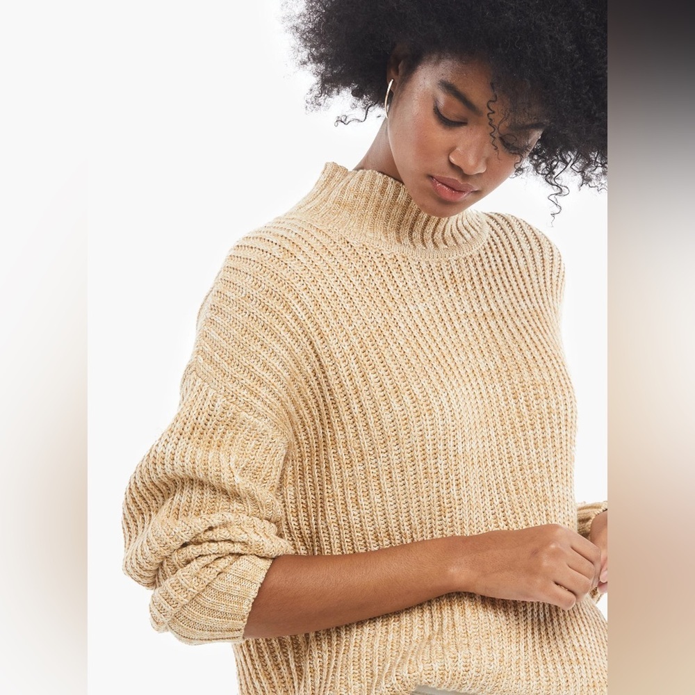 ABLE Rose Organic Cotton Drop Shoulder Relaxed Fit Sweater Women's Size L
